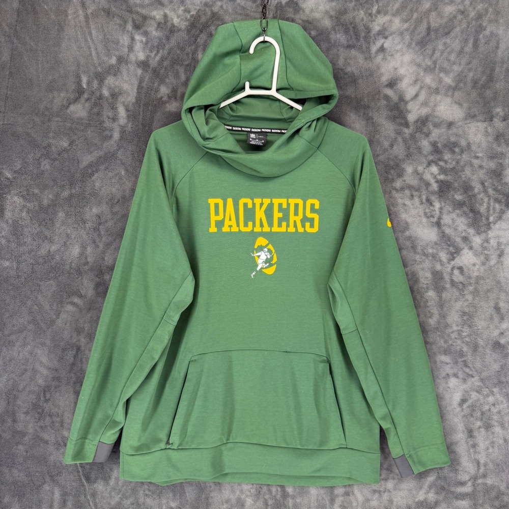Nike Green Bay Packers‎ Hoodie Mens XL Green Dri-FIT NFL Team Apparel 943998-323